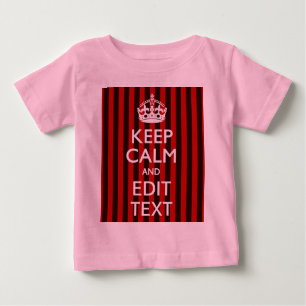 Personalisiert Behalten Beruhigen Sie die rot gest Baby T-shirt