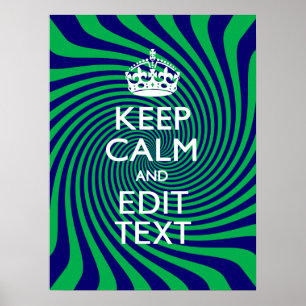 Personalisiert Behalten Calm Blue und Green mit ei Poster