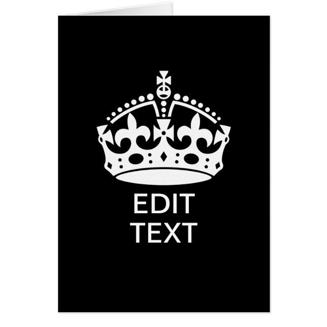Personalisiert BEHALTEN CALM CROWN Text bearbeiten (Vorne)