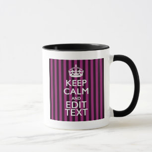 Personalisiert BEHALTEN CALM Ihren Text Fuchsia St Tasse