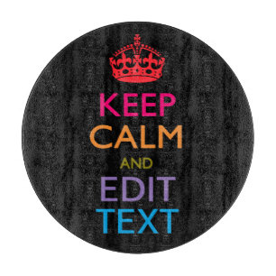 Personalisiert BEHALTEN CALM und Bearbeiten des Te Schneidebrett