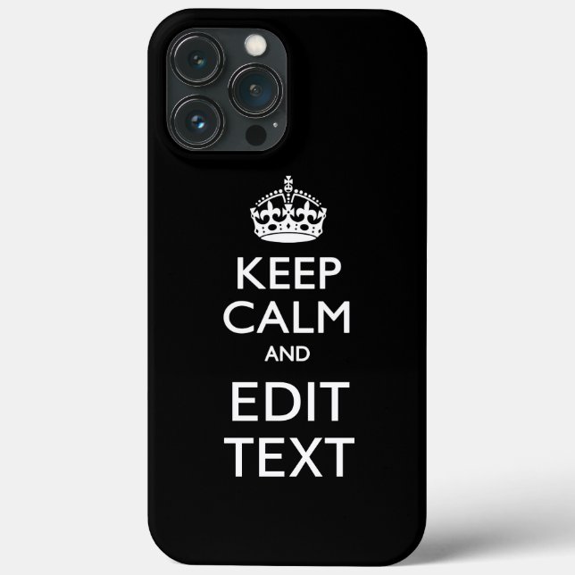 Personalisiert BEHALTEN CALM UND Bearbeiten von Te Case-Mate iPhone Hülle (Rückseite)