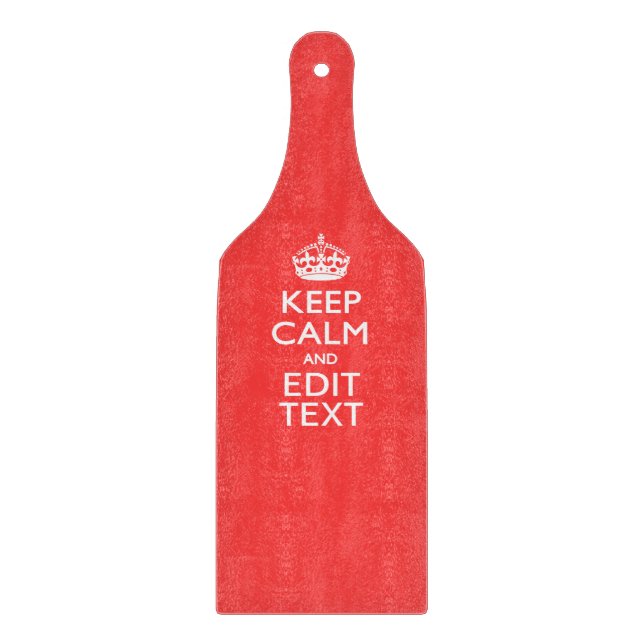 Personalisiert BEHALTEN CALM und haben Sie Ihren T Schneidebrett (Vorderseite)