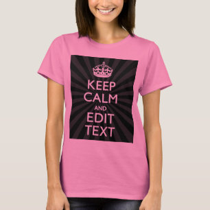 Personalisiert BEHALTEN CALM und Ihr Text auf Bers T-Shirt