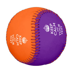 Personalisiert BEHALTEN CALM und Ihr Text auf lila Baseball