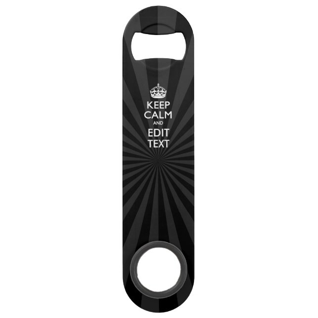 Personalisiert BEHALTEN CALM und Ihr Text auf Sunb Speedflaschenöffner (Vorderseite)