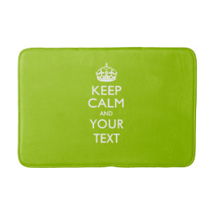 Personalisiert BEHALTEN CALM UND Ihr Text Badematte