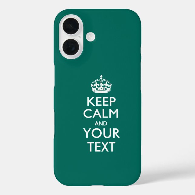 Personalisiert BEHALTEN CALM UND Ihr Text Case-Mate iPhone Hülle (Rückseite)