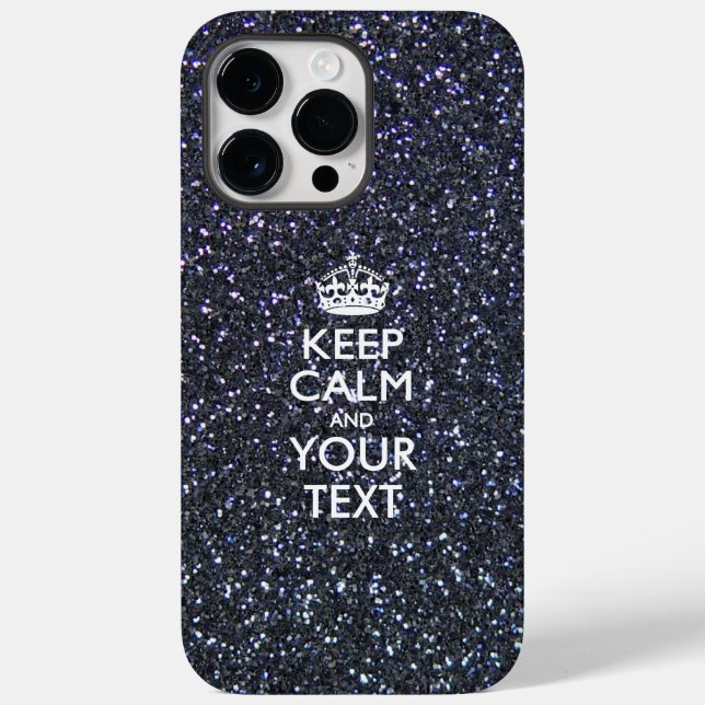Personalisiert BEHALTEN CALM UND Ihr Text Case-Mate iPhone Hülle (Rückseite)