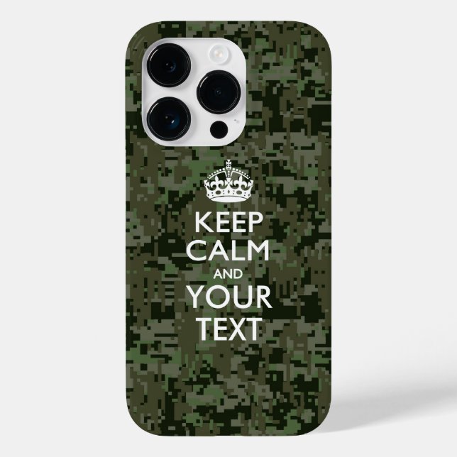 Personalisiert BEHALTEN CALM UND Ihr Text Case-Mate iPhone Hülle (Rückseite)