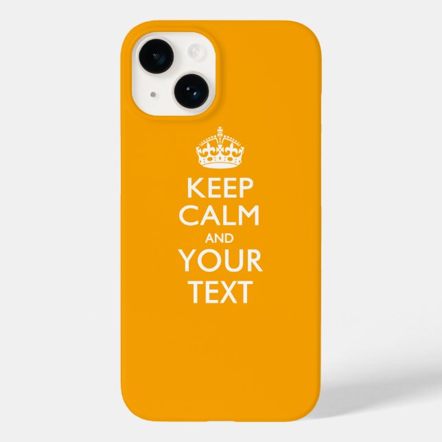 Personalisiert BEHALTEN CALM UND Ihr Text Case-Mate iPhone Hülle (Rückseite)