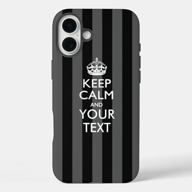 Personalisiert BEHALTEN CALM UND Ihr Text Case-Mate iPhone Hülle (Rückseite)