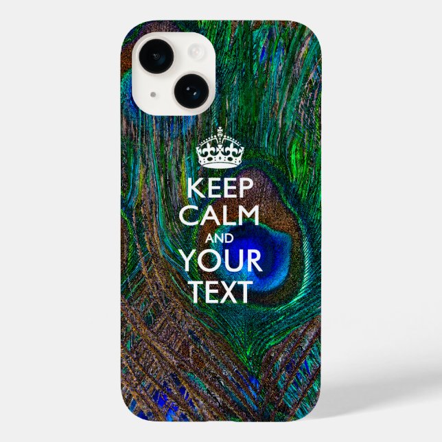 Personalisiert BEHALTEN CALM UND Ihr Text Case-Mate iPhone Hülle (Rückseite)