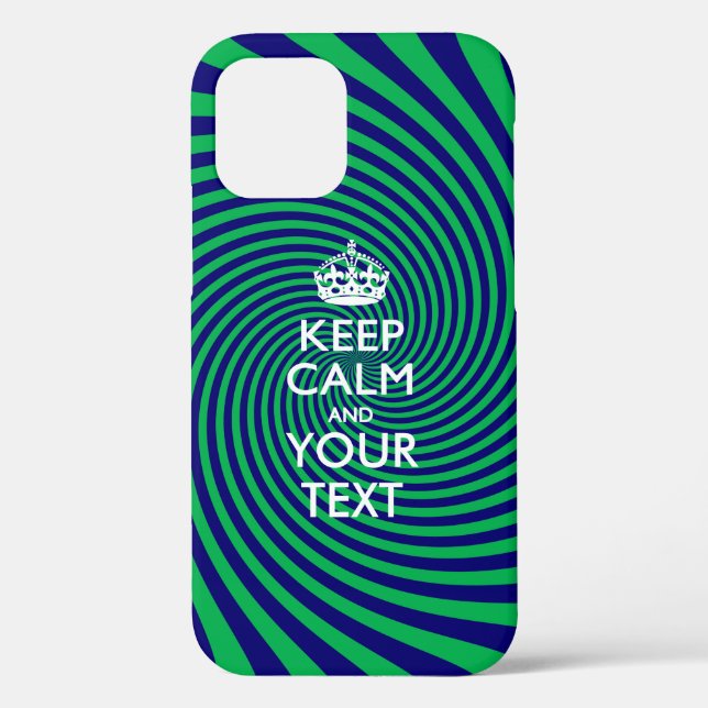 Personalisiert BEHALTEN CALM UND Ihr Text Case-Mate iPhone Hülle (Rückseite)
