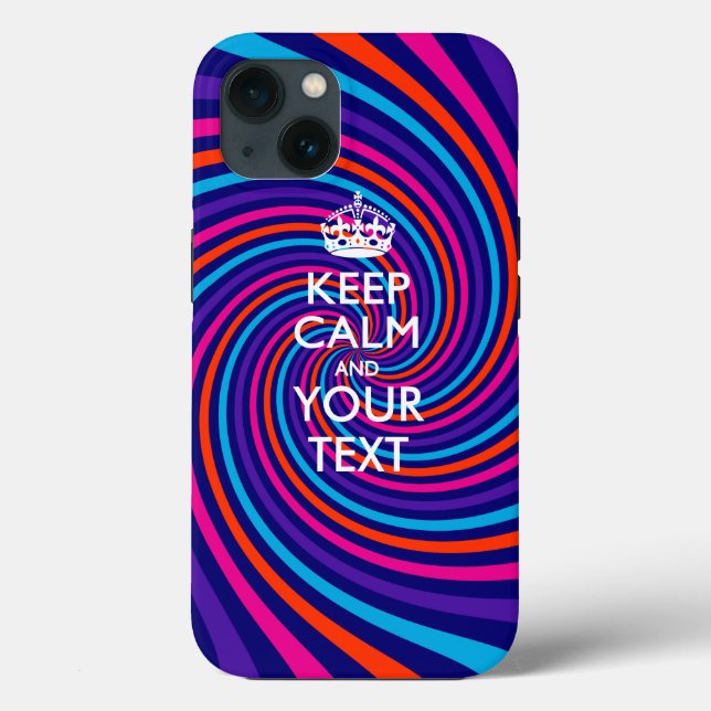 Personalisiert BEHALTEN CALM UND Ihr Text Case-Mate iPhone Hülle (Rückseite)