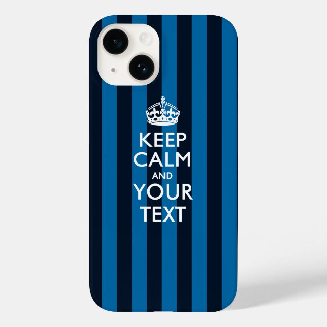 Personalisiert BEHALTEN CALM UND Ihr Text Case-Mate iPhone Hülle (Rückseite)