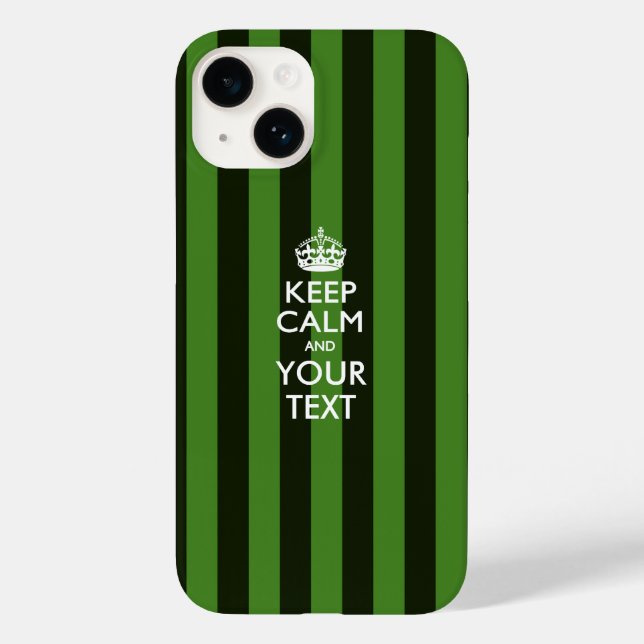 Personalisiert BEHALTEN CALM UND Ihr Text Case-Mate iPhone Hülle (Rückseite)