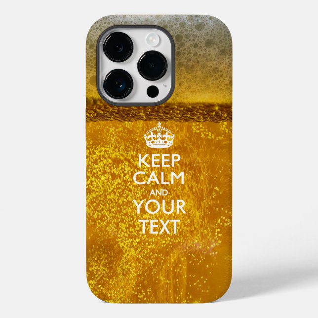 Personalisiert BEHALTEN CALM UND Ihr Text Case-Mate iPhone Hülle (Rückseite)