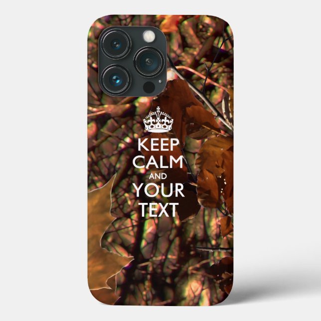 Personalisiert BEHALTEN CALM UND Ihr Text Case-Mate iPhone Hülle (Rückseite)
