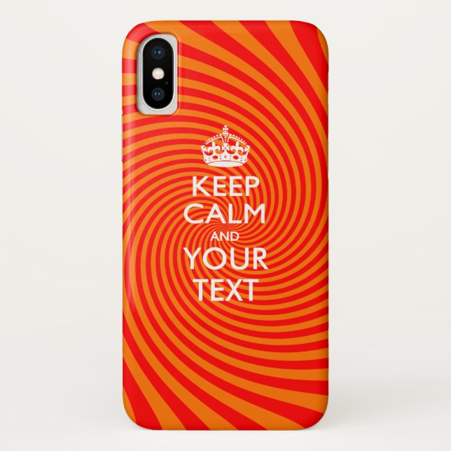 Personalisiert BEHALTEN CALM UND Ihr Text Case-Mate iPhone Hülle (Rückseite)