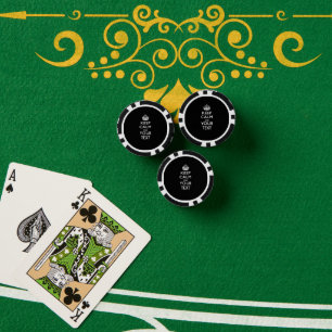Personalisiert BEHALTEN CALM UND Ihr Text Pokerchips