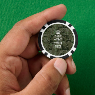 Personalisiert BEHALTEN CALM UND Ihr Text Pokerchips
