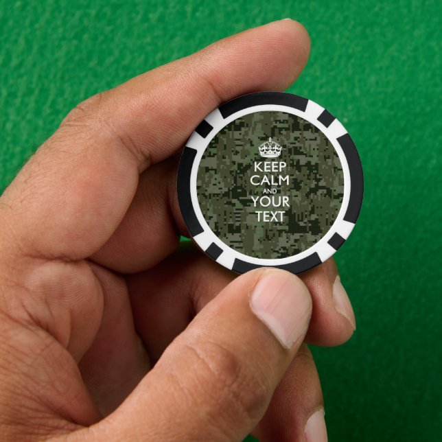Personalisiert BEHALTEN CALM UND Ihr Text Pokerchips (Hand)