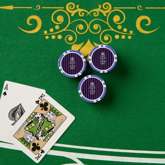 Personalisiert BEHALTEN CALM UND Ihr Text Pokerchips (Pokertisch (Stapel))