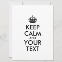 Personalisiert BEHALTEN CALM und IHRER TEXT
