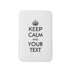 Personalisiert BEHALTEN CALM und IHRER TEXT Badematte