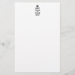 Personalisiert BEHALTEN CALM und IHRER TEXT Briefpapier