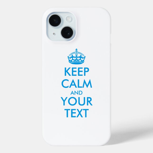 Personalisiert BEHALTEN CALM und IHRER TEXT Case-Mate iPhone Hülle (Rückseite)