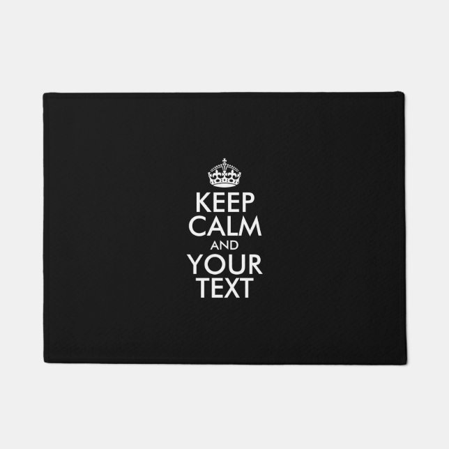 Personalisiert BEHALTEN CALM und IHRER TEXT Fußmatte (Vorderseite)