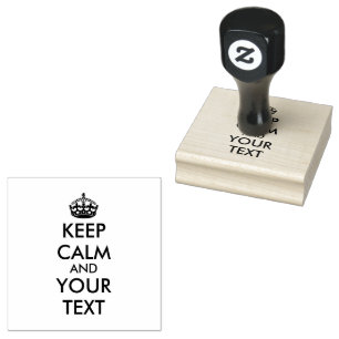 Personalisiert BEHALTEN CALM und IHRER TEXT Gummistempel