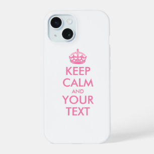 Personalisiert BEHALTEN CALM und IHRER TEXT iPhone 15 Hülle