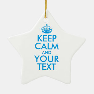 Personalisiert BEHALTEN CALM und IHRER TEXT Keramikornament