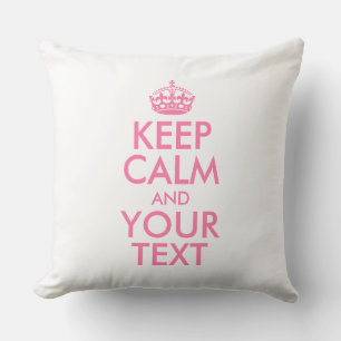 Personalisiert BEHALTEN CALM und IHRER TEXT Kissen