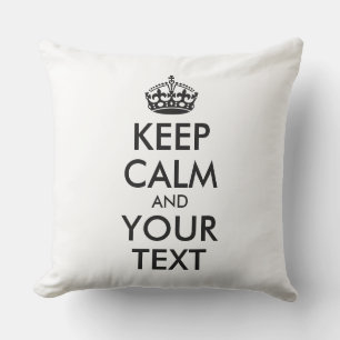 Personalisiert BEHALTEN CALM und IHRER TEXT Kissen Für Draußen