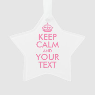 Personalisiert BEHALTEN CALM und IHRER TEXT Ornament