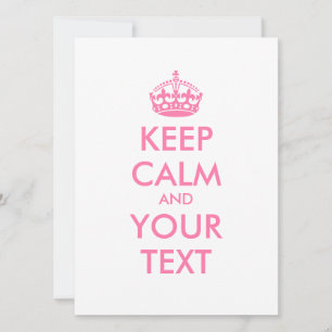 Personalisiert BEHALTEN CALM und IHRER TEXT - rosa