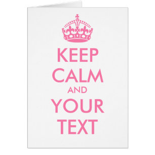 Personalisiert BEHALTEN CALM und IHRER TEXT - rosa