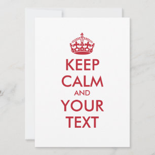 Personalisiert BEHALTEN CALM und IHRER TEXT - rote