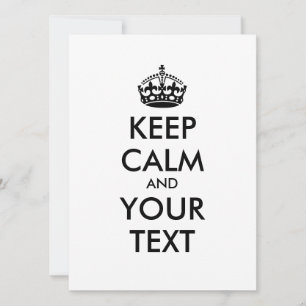 Personalisiert BEHALTEN CALM und IHRER TEXT - schw