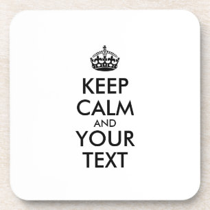 Personalisiert BEHALTEN CALM und IHRER TEXT Untersetzer