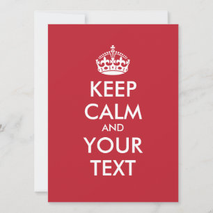 Personalisiert BEHALTEN CALM und IHRER TEXT - weiß