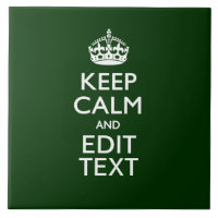 Personalisiert Behalten Ruhe und den Text auf Grün