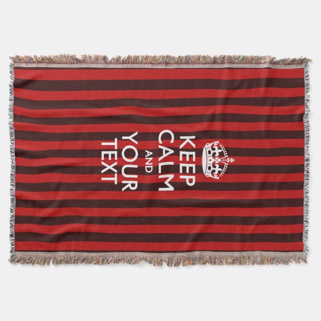 Personalisiert Behalten Ruhe und Ihr Text für Cool Decke (Vorderseite)