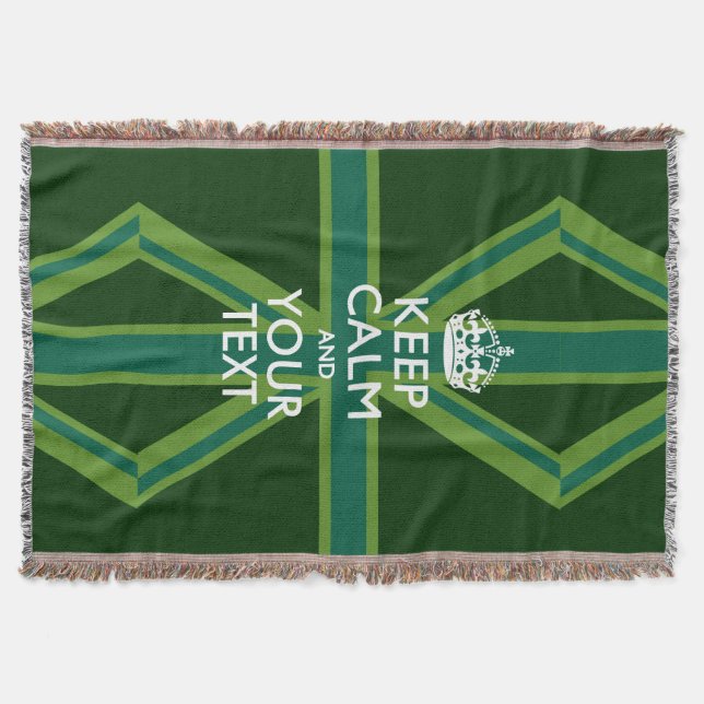 Personalisiert Behalten Ruhe und Ihr Text für Cool Decke (Vorderseite)