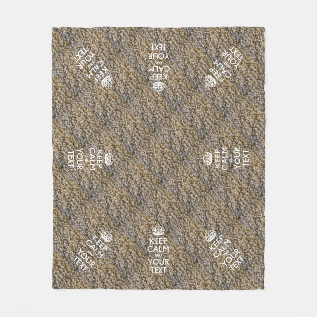 Personalisiert Behalten Ruhe und Text-Popcorn Fleecedecke (Vorderseite)