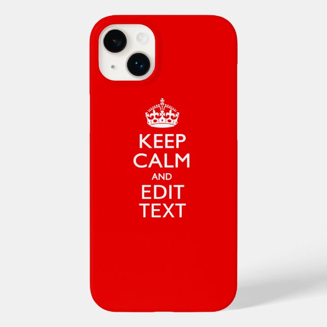 Personalisiert Behalten Ruhe und Text-Rot-Dekorati Case-Mate iPhone Hülle (Rückseite)